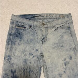 Calvin Klein Women's Ankle Skinny Tie-Dye Jeans